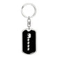 Mama Elephant With 4 Calves v2 - Luxury Dog Tag Keychain