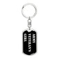 Army Veteran's Girl v2 - Luxury Dog Tag Keychain