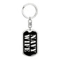 Navy Wife v2 - Luxury Dog Tag Keychain