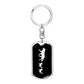 Mama Wolf With 2 Pups v2 - Luxury Dog Tag Keychain
