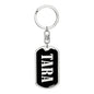 Tara v02 - Luxury Dog Tag Keychain