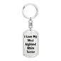 Love My West Highland White Terrier v4 - Luxury Dog Tag Keychain