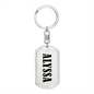 Alyssa v01 - Luxury Dog Tag Keychain