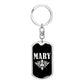 Mary v02a - Luxury Dog Tag Keychain