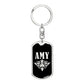 Amy v02a - Luxury Dog Tag Keychain