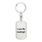 Love My Leonberger v4 - Luxury Dog Tag Keychain