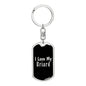 Love My Briard v2 - Luxury Dog Tag Keychain