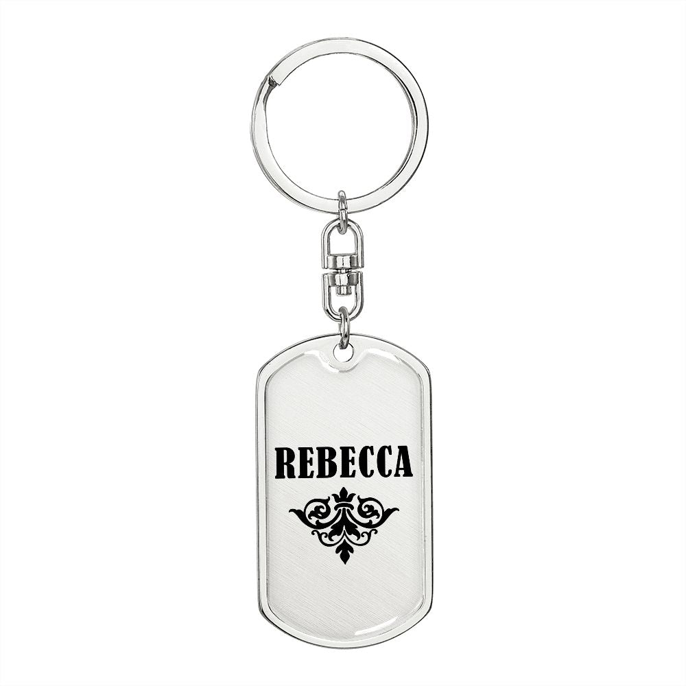 Rebecca v01a - Luxury Dog Tag Keychain