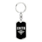 Edith v02a - Luxury Dog Tag Keychain