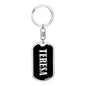 Teresa v02 - Luxury Dog Tag Keychain