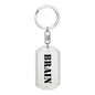Brain - Luxury Dog Tag Keychain