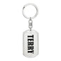 Terry v01 - Luxury Dog Tag Keychain