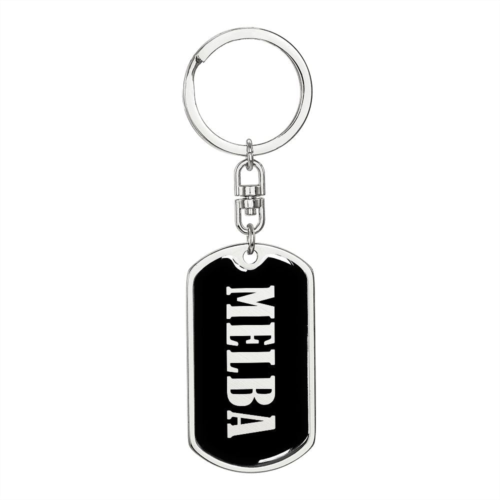 Melba v02 - Luxury Dog Tag Keychain