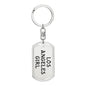 Los Angeles Girl v4 - Luxury Dog Tag Keychain