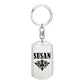 Susan v01a - Luxury Dog Tag Keychain