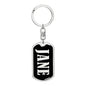 Jane v02 - Luxury Dog Tag Keychain