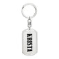 Krista v01 - Luxury Dog Tag Keychain