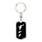 Mama Duck With 2 Ducklings v2 - Luxury Dog Tag Keychain