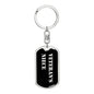 Veteran's Niece v2 - Luxury Dog Tag Keychain