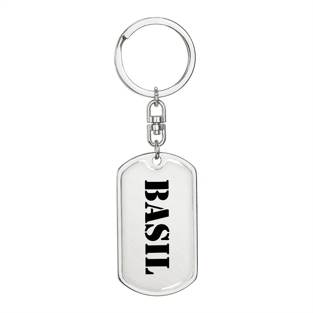 Basil - Luxury Dog Tag Keychain