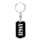 Angie v02 - Luxury Dog Tag Keychain