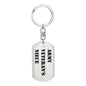 Army Veteran's Niece - Luxury Dog Tag Keychain