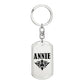 Annie v01a - Luxury Dog Tag Keychain