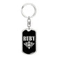 Ruby v02a - Luxury Dog Tag Keychain