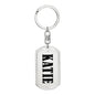 Katie v01 - Luxury Dog Tag Keychain