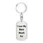 Love My Black Mouth Cur v4 - Luxury Dog Tag Keychain