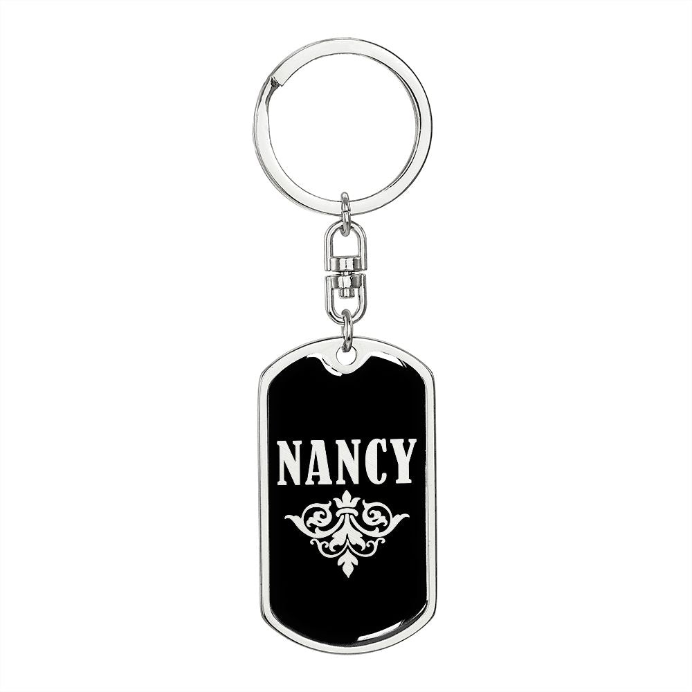 Nancy v02a - Luxury Dog Tag Keychain