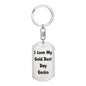 Love My Gold Dust Day Gecko - Luxury Dog Tag Keychain