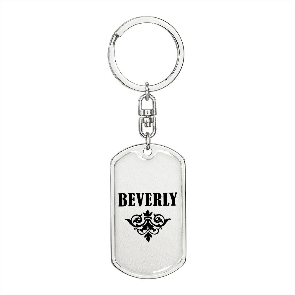 Beverly v01a - Luxury Dog Tag Keychain