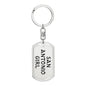 San Antonio Girl v4 - Luxury Dog Tag Keychain
