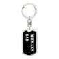 Airman's Dad v2 - Luxury Dog Tag Keychain