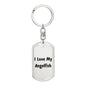 Love My Angelfish - Luxury Dog Tag Keychain