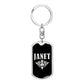 Janet v02a - Luxury Dog Tag Keychain