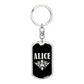 Alice v02a - Luxury Dog Tag Keychain