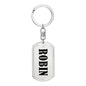Robin v01 - Luxury Dog Tag Keychain