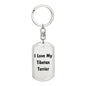 Love My Tibetan Terrier v4 - Luxury Dog Tag Keychain