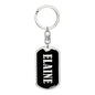 Elaine v02 - Luxury Dog Tag Keychain