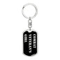 Combat Veteran's Girl v2 - Luxury Dog Tag Keychain