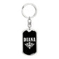 Diana v02a - Luxury Dog Tag Keychain
