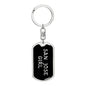 San Jose Girl v5 - Luxury Dog Tag Keychain