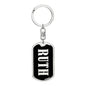 Ruth v02 - Luxury Dog Tag Keychain