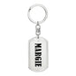 Margie v01 - Luxury Dog Tag Keychain