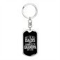 Only The Best Dads Get Promoted To Grandpa 2018 - Luxury Dog Tag Keychain