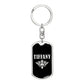 Tiffany v02a - Luxury Dog Tag Keychain