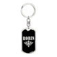 Robin v02a - Luxury Dog Tag Keychain
