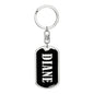Diane v02 - Luxury Dog Tag Keychain